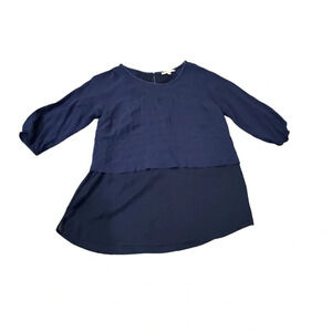EUC Skies are blue Navy blouse top small